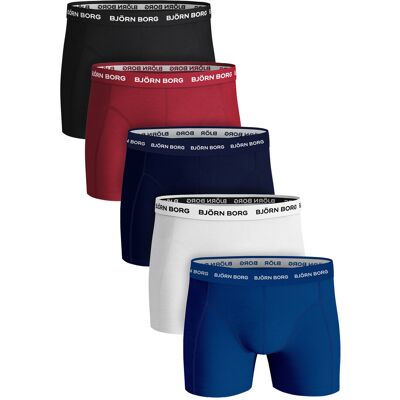 Bjorn Borg Björn Borg - 5 Paar Heren Boxer Shorts Katoen Stretch Boxershorts Ondergoed - Blauw / Rood M Bjorn Borg Björn Borg - 5 Paar Heren Boxer Shorts Katoen Stretch Boxershorts Ondergoed - Blauw / Rood M