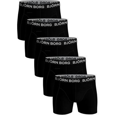 Bjorn Borg Björn Borg - 5 Paar Heren Boxer Shorts Katoen Stretch Boxer Ondergoed - Zwart L Bjorn Borg Björn Borg - 5 Paar Heren Boxer Shorts Katoen Stretch Boxer Ondergoed - Zwart L