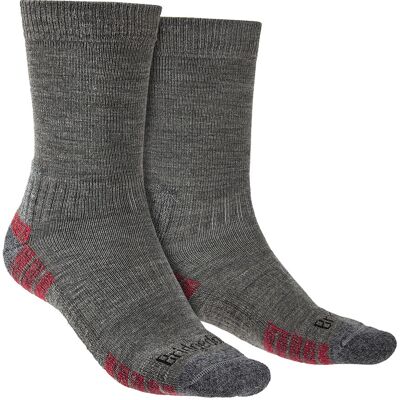 Bridgedale heren lichte merino wollen wandelsokken - Grijs / Heather - Maat UK 12-15 Bridgedale heren lichte merino wollen wandelsokken - Grijs / Heather - Maat UK 12-15