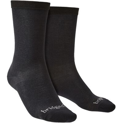 Bridgedale - 2 Paar Heren Liner Basislaag Schoen Sokken - Zwart 40 - 42 Bridgedale - 2 Paar Heren Liner Basislaag Schoen Sokken - Zwart 40 - 42