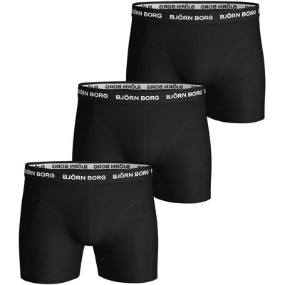 Bjorn Borg Björn Borg - 3 Paar Heren Katoenrijke Comfort Stretch Fit Boxershorts - Zwart S Bjorn Borg Björn Borg - 3 Paar Heren Katoenrijke Comfort Stretch Fit Boxershorts - Zwart S
