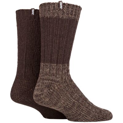 Heren Wol Wandelsokken Jeep Zware Geribbelde Kabelgebreide Wolmix Boot Sokken Ademend Buitensokken - Bruin / Aarde 39 - 45 Heren Wol Wandelsokken Jeep Zware Geribbelde Kabelgebreide Wolmix Boot Sokken Ademend Buitensokken - Bruin / Aarde 39 - 45