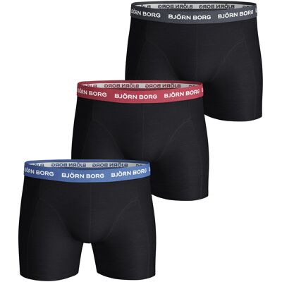 Bjorn Borg Björn Borg - 3 Pairs Heren Katoenen Comfort Stretch Boxer Shorts - Zwart Mix L Bjorn Borg Björn Borg - 3 Pairs Heren Katoenen Comfort Stretch Boxer Shorts - Zwart Mix L