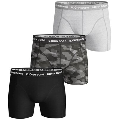 Bjorn Borg Björn Borg - 3 Paar Heren Katoenen Comfort Stretch Pasvorm Boxershorts - Grijs Mix S Bjorn Borg Björn Borg - 3 Paar Heren Katoenen Comfort Stretch Pasvorm Boxershorts - Grijs Mix S