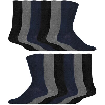 IOMI - 12 paar Gentle Grip Top Diabetische Sokken - Zwart / Marine / Grijs 39 - 45 IOMI - 12 paar Gentle Grip Top Diabetische Sokken - Zwart / Marine / Grijs 39 - 45