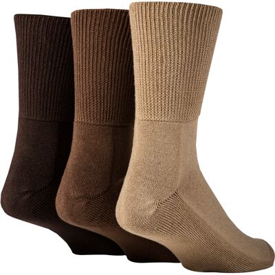 IOMI - Set van 3 extra brede bamboe diabetische sokken - Bruin 43 - 45 IOMI - Set van 3 extra brede bamboe diabetische sokken - Bruin 43 - 45