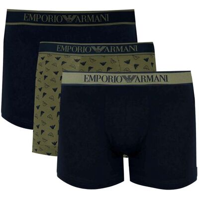Emporio Armani Boxershorts 3 Pack Mannen groen S Emporio Armani Boxershorts 3 Pack Mannen groen S