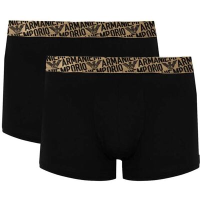 Emporio Armani Boxershorts 2 Pack Mannen zwart S Emporio Armani Boxershorts 2 Pack Mannen zwart S