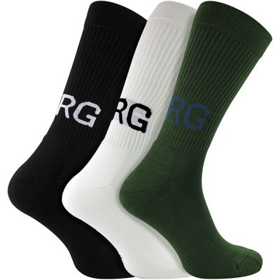 Bjorn Borg 3-Pack Core Sport Geribbelde Top Crew Sokken voor Mannen 41 - 45 Bjorn Borg 3-Pack Core Sport Geribbelde Top Crew Sokken voor Mannen 41 - 45
