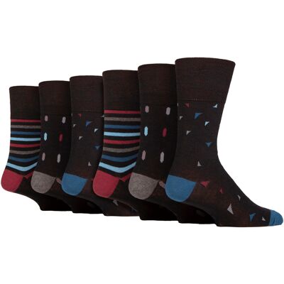 Gentle Grip 6 Pack Heren Niet-Elastische Vierkante Patroon Katoenen Sokken voor Slechte Circulatie 39 - 45 Gentle Grip 6 Pack Heren Niet-Elastische Vierkante Patroon Katoenen Sokken voor Slechte Circulatie 39 - 45