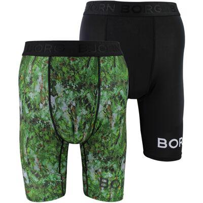 Bjorn Borg 2-Pack Prestaties Vochtregulerende Boxers met Lange Pijp voor Mannen M Bjorn Borg 2-Pack Prestaties Vochtregulerende Boxers met Lange Pijp voor Mannen M