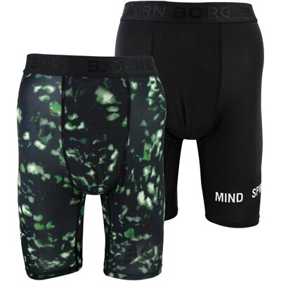 Bjorn Borg 2-Pack Prestaties Vochtregulerende Boxers met Lange Pijp voor Mannen S Bjorn Borg 2-Pack Prestaties Vochtregulerende Boxers met Lange Pijp voor Mannen S