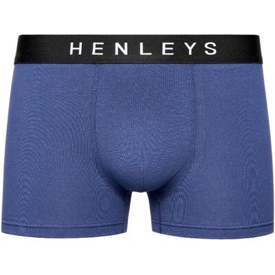 Henleys Heren Inky Boxershorts (Set van 3) (Blauw) S Henleys Heren Inky Boxershorts (Set van 3) (Blauw) S