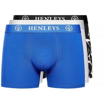 Henleys Heren Henline Assorted Designs Boxershorts (Set van 3) (Veelkleurig) XL Henleys Heren Henline Assorted Designs Boxershorts (Set van 3) (Veelkleurig) XL