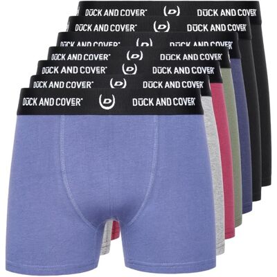 Duck and Cover Heren Anvilli Boxershorts (Set van 7) (Veelkleurig) 2XL Duck and Cover Heren Anvilli Boxershorts (Set van 7) (Veelkleurig) 2XL