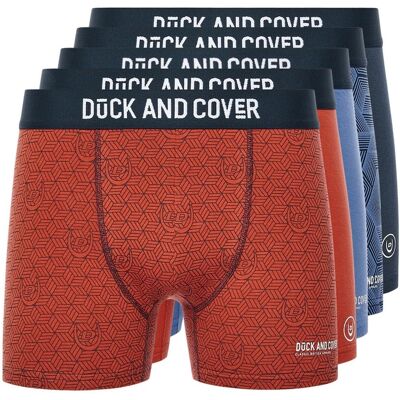 Duck and Cover Heren Quenelly Boxershorts (Set van 5) (Veelkleurig) M Duck and Cover Heren Quenelly Boxershorts (Set van 5) (Veelkleurig) M