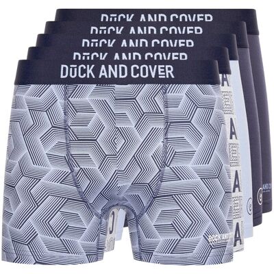 Duck and Cover Heren Quendle Boxershorts (Set van 5) (Veelkleurig) 2XL Duck and Cover Heren Quendle Boxershorts (Set van 5) (Veelkleurig) 2XL