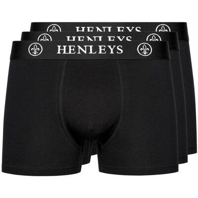 Henleys Heren McBlacken Boxershorts (Set van 3) (Zwart) XL Henleys Heren McBlacken Boxershorts (Set van 3) (Zwart) XL
