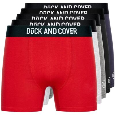 Duck and Cover Heren Mulbers Boxershorts (Set van 5) (Veelkleurig) 2XL Duck and Cover Heren Mulbers Boxershorts (Set van 5) (Veelkleurig) 2XL