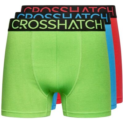 Duck and Cover Heren Highlighter Boxer Shorts (Pack of 3) (Groen/rood) M Duck and Cover Heren Highlighter Boxer Shorts (Pack of 3) (Groen/rood) M