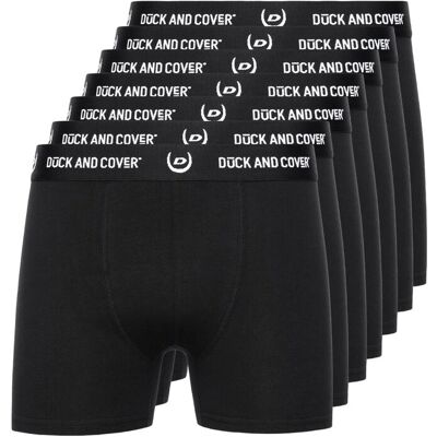 Duck and Cover Heren Anvilli Boxershorts (Set van 7) (Zwart) M Duck and Cover Heren Anvilli Boxershorts (Set van 7) (Zwart) M
