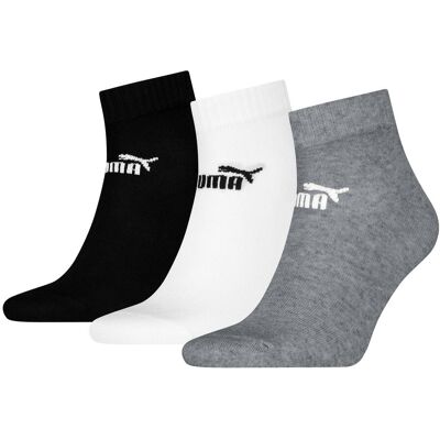 Puma Kwart enkelsokken voor volwassenen (pak van 3) (Zwart) 43 - 45 Puma Kwart enkelsokken voor volwassenen (pak van 3) (Zwart) 43 - 45