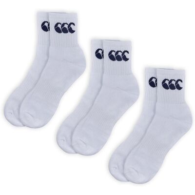 Canterbury Unisex Volwassen Bemanningsleden Sokken (Pakket van 3) (Wit) 45 - 46.5 Canterbury Unisex Volwassen Bemanningsleden Sokken (Pakket van 3) (Wit) 45 - 46.5