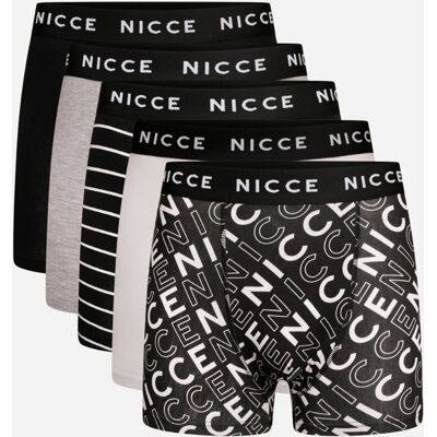 Nicce Multi 5-Pack Katoenrijke Boxershorts Met Logo Tailleband En Assorti Ontwerpen S Nicce Multi 5-Pack Katoenrijke Boxershorts Met Logo Tailleband En Assorti Ontwerpen S
