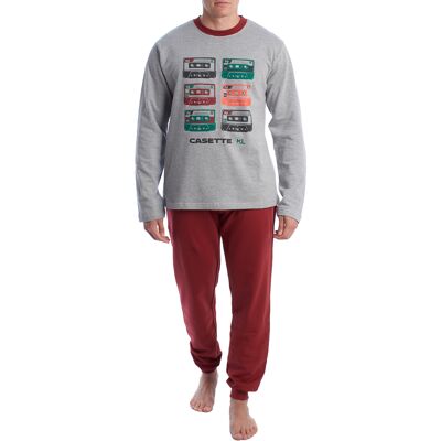 Kisses&Love Heren winterpyjama van pluche katoen KLP6 XL Kisses&Love Heren winterpyjama van pluche katoen KLP6 XL