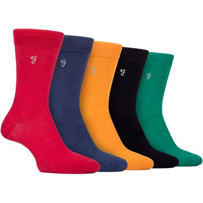Farah 5-Pack Heren Bamboe Patronen Sokken - Zacht Ademend Stijlvol Elke Dag Comfort 39 - 45 Farah 5-Pack Heren Bamboe Patronen Sokken - Zacht Ademend Stijlvol Elke Dag Comfort 39 - 45
