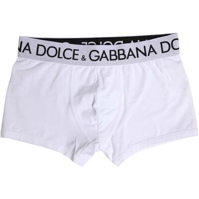 Dolce & Gabbana Witte Katoenen Stretch Reguliere Boxer Ondergoed S Dolce & Gabbana Witte Katoenen Stretch Reguliere Boxer Ondergoed S