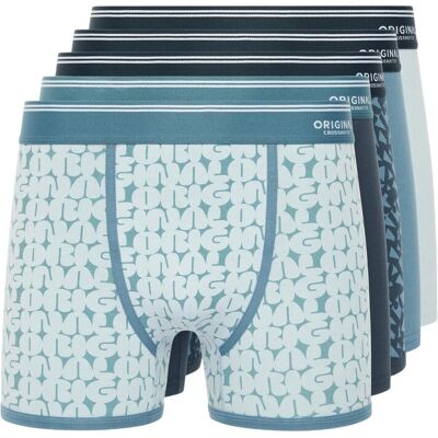 Crosshatch Heren Dringal Boxershorts (5-pack) (Blauw) M Crosshatch Heren Dringal Boxershorts (5-pack) (Blauw) M