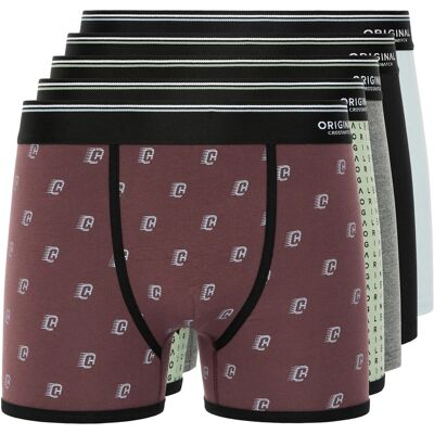 Crosshatch Mannen Motifix Boxershorts (Verpakking van 5) (Multikleur) L Crosshatch Mannen Motifix Boxershorts (Verpakking van 5) (Multikleur) L