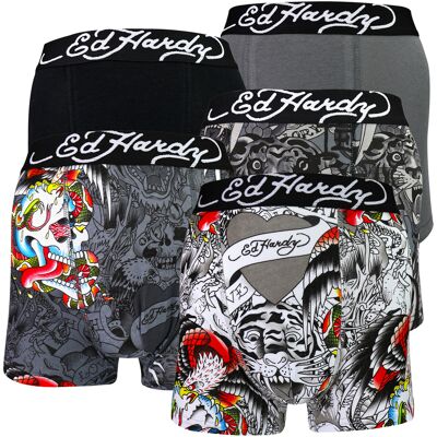 Ed Hardy 5-Pack Heren Katoen Rijke Stretch Aravos Boxersademende Dagelijkse Ondergoed XL Ed Hardy 5-Pack Heren Katoen Rijke Stretch Aravos Boxersademende Dagelijkse Ondergoed XL