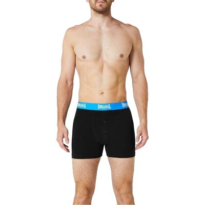 Lonsdale Boxershorts voor heren (Set van 2) (Zwart/Blauw) 2XL Lonsdale Boxershorts voor heren (Set van 2) (Zwart/Blauw) 2XL