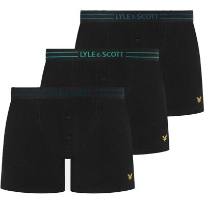 Lyle & Scott Heren Boxershort (Pakket van 3) (Zwart) S Lyle & Scott Heren Boxershort (Pakket van 3) (Zwart) S