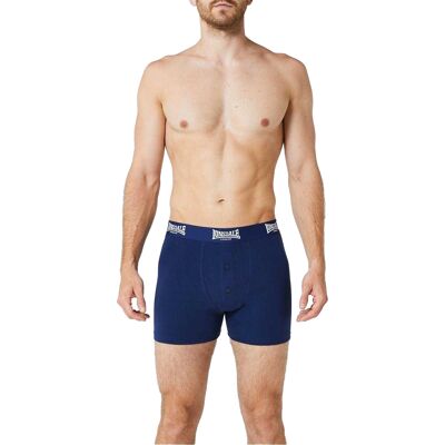 Lonsdale Boxershorts voor heren (Set van 2) (Marine) L Lonsdale Boxershorts voor heren (Set van 2) (Marine) L