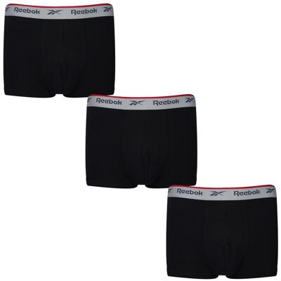 Reebok Heren Boxershort (Pakket van 3) (Zwart) S Reebok Heren Boxershort (Pakket van 3) (Zwart) S