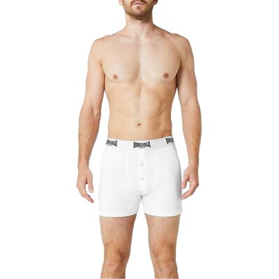 Lonsdale Boxershorts voor heren (Set van 2) (Wit) S Lonsdale Boxershorts voor heren (Set van 2) (Wit) S