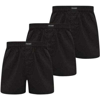 Lyle & Scott Gewone boxershorts voor heren (3-pack) (Zwart) S Lyle & Scott Gewone boxershorts voor heren (3-pack) (Zwart) S