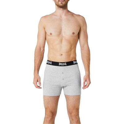 Lonsdale Boxershorts voor heren (Set van 2) (Grijs) M Lonsdale Boxershorts voor heren (Set van 2) (Grijs) M