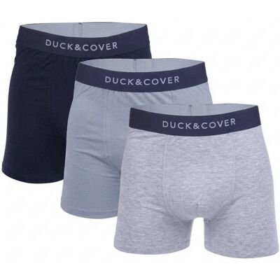 Duck and Cover Heren Boxershort (Pakket van 3) (Marine / Grijze Mars) XL Duck and Cover Heren Boxershort (Pakket van 3) (Marine / Grijze Mars) XL
