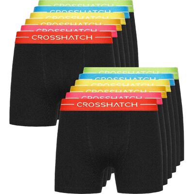 Crosshatch Heren Boxershort Katoenmix (Zwart) L Crosshatch Heren Boxershort Katoenmix (Zwart) L