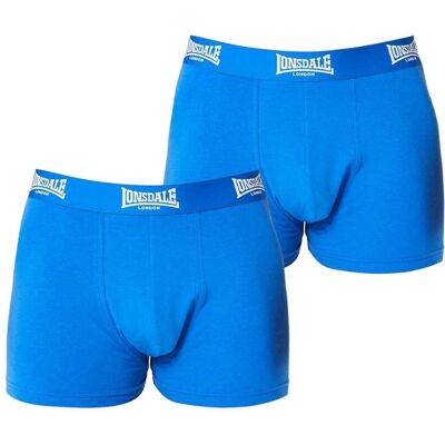 Lonsdale Boxershorts voor heren (Set van 2) (Blauw) M Lonsdale Boxershorts voor heren (Set van 2) (Blauw) M