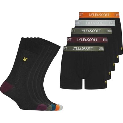 Lyle & Scott Geschenkset voor heren (Set van 10) (Zwart) L Lyle & Scott Geschenkset voor heren (Set van 10) (Zwart) L