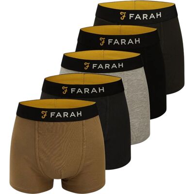 Farah Heren Carmi Boxershorts (Verpakking van 5) (Multikleur) L Farah Heren Carmi Boxershorts (Verpakking van 5) (Multikleur) L