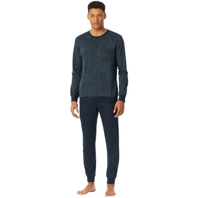Schiesser pyjama donkerblauw katoen XL Schiesser pyjama donkerblauw katoen XL