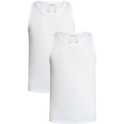 Emporio Armani Set Van 2 Lounge Tanktops, Wit L Emporio Armani Set Van 2 Lounge Tanktops, Wit L