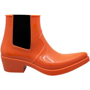 Calvin Klein Carol Rubber Womens Oranje Wellington Laarzen 36 Calvin Klein Carol Rubber Womens Oranje Wellington Laarzen 36