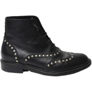 Saint Laurent Pre-owned Saint Laurent Leger Laarzen met Veters en Nieten in ZwartLeer 35.5 EU Saint Laurent Pre-owned Saint Laurent Leger Laarzen met Veters en Nieten in ZwartLeer 35.5 EU